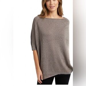 Cashmere Brand Metallic Shimmer Batwing Sweater – Mauve/Taupe – Size M/L